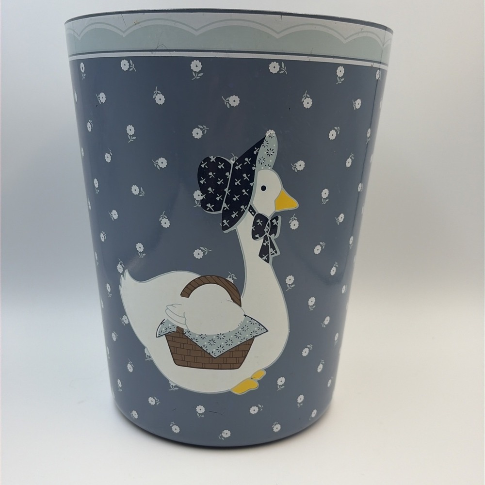 Vintage Gertrude Goose 80s Andre Richard Trash Bin Motherhood Cottage Grannycore